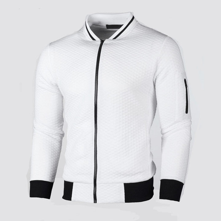 Levoire | Veste À Manches Longues Coupe Slim Avec Zip Blanc