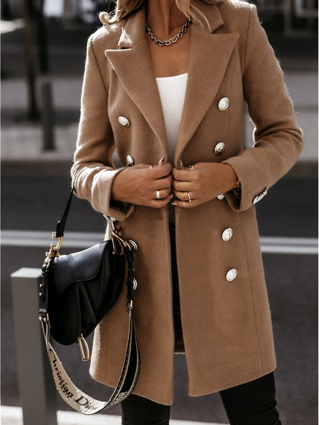 Levoire Solide Couleur Manteau Veste