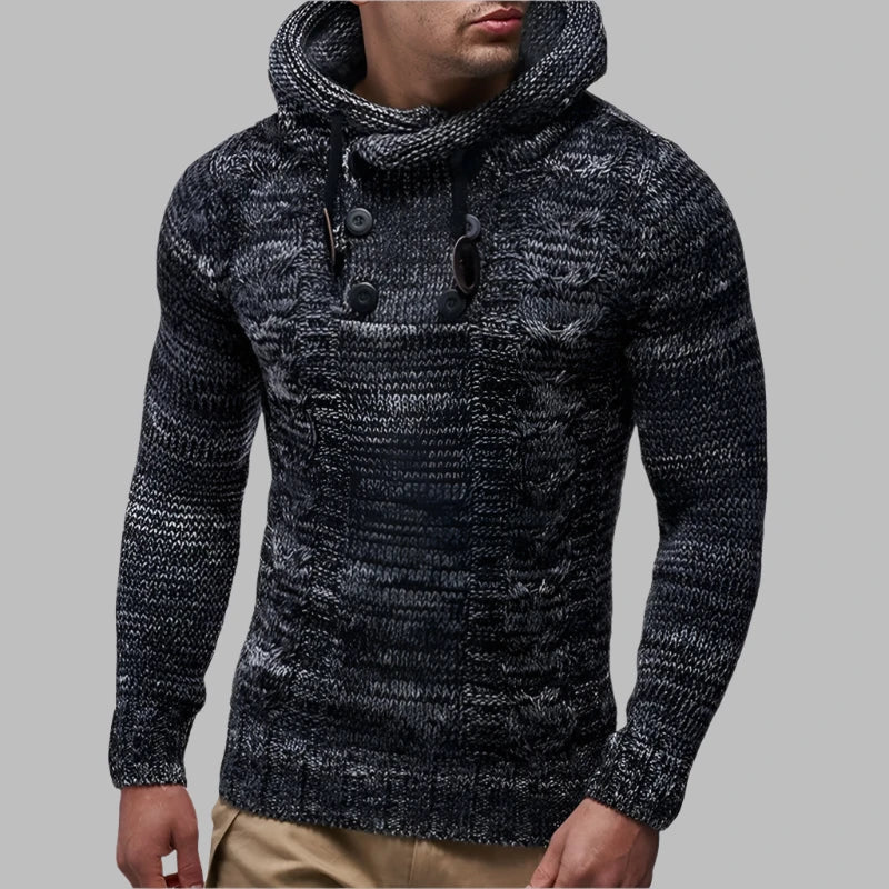 Levoire | Pull À Col Roulé Décontracté Pour Hommes Gris foncé