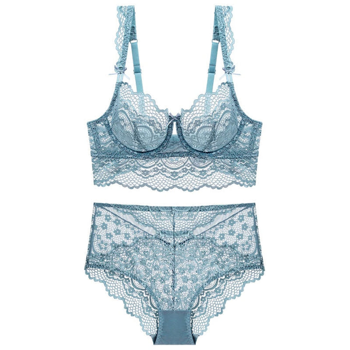 Levoire | Ensemble De Lingerie En Dentelle Avec Des Détails Sensuels Bleu