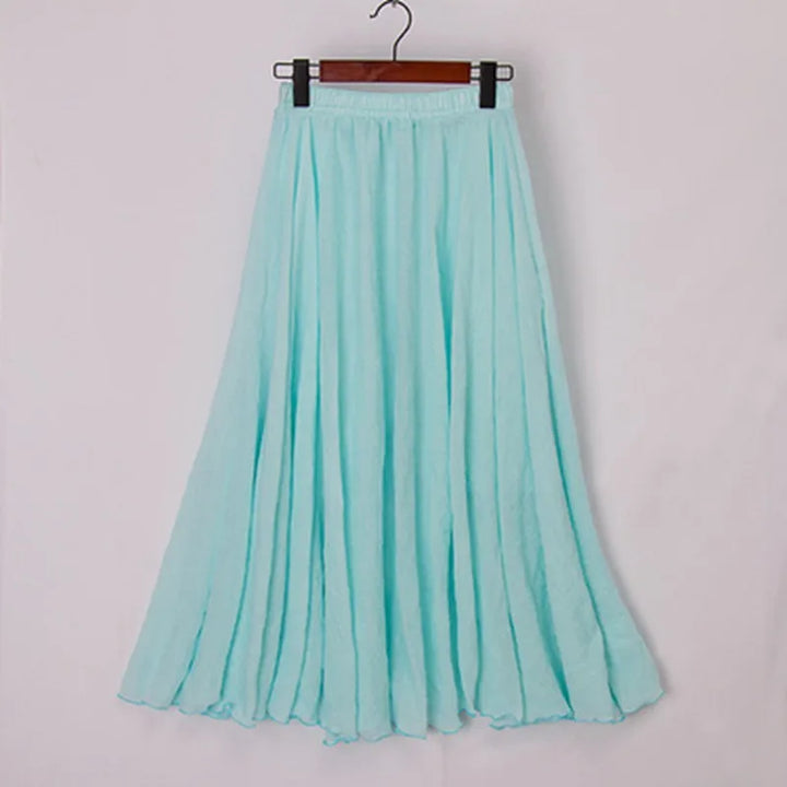 Levoire | Rentokas Coton Maxi Jupe Bleu aquatique Une taille