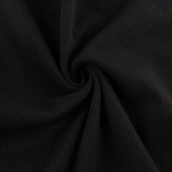Levoire | Noir Onto Tricoté Manches Longues Robe Maxi