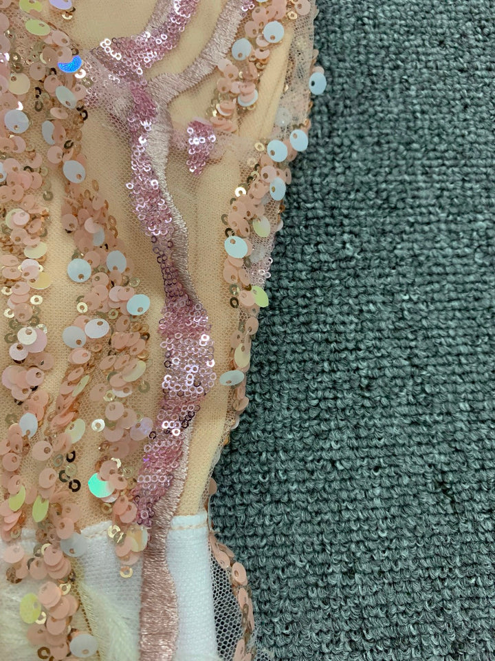 Levoire | Plumes Paillettes Mini Robes Épaules Dégagées
