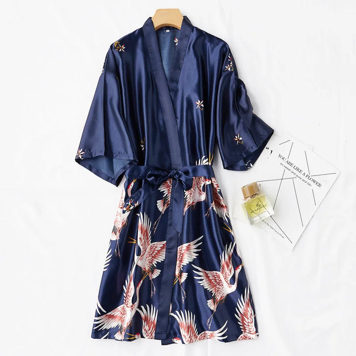 Levoire | Peignoir En Satin Bleu