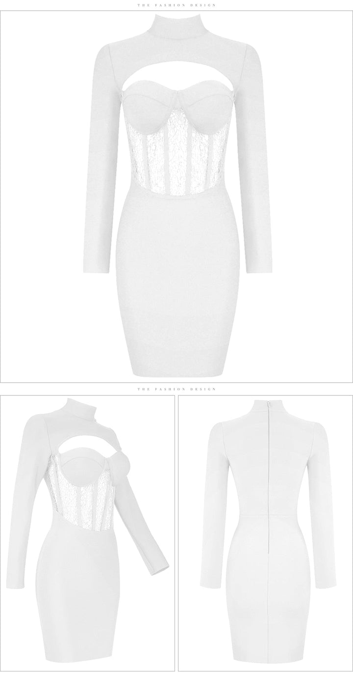 Levoire | Corset À Poitrine Creuse Bodycon Midi Robes