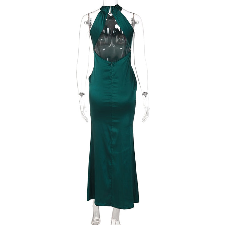 Levoire | Satin Sans Bretelles Dos Nu Robe Midi