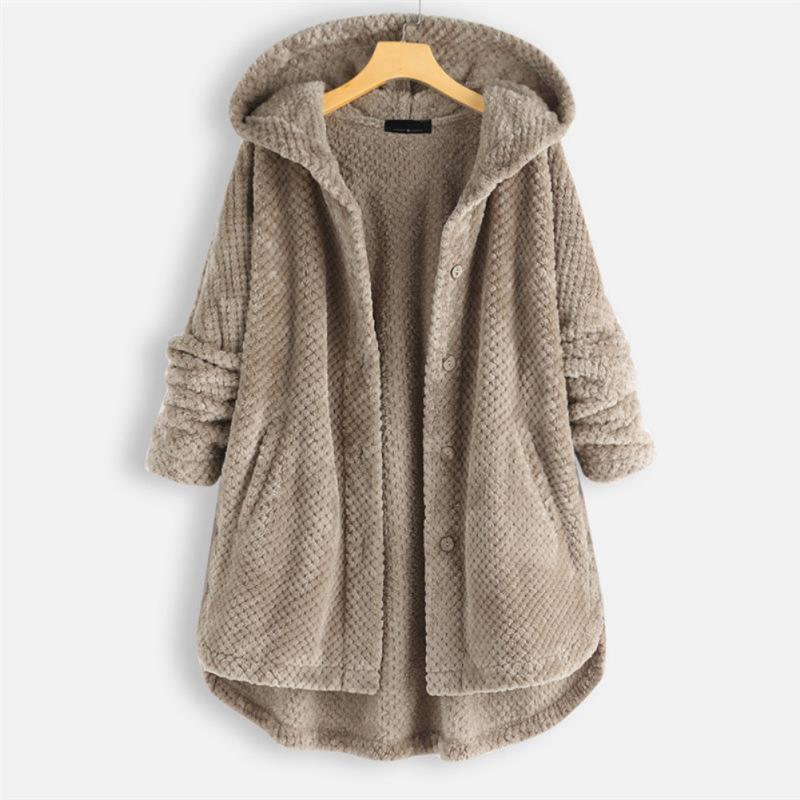 Levoire | Manteau Côtelé À Capuche Beige