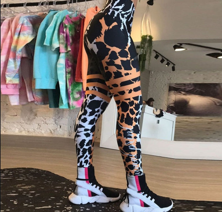 Levoire | Leggings De Sport Imprimé Unique, Modèle Push-Up Et Stretch