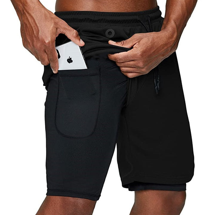 Levoire | Pantalons courts réversibles Mukavat avec poche pour téléphone Noir