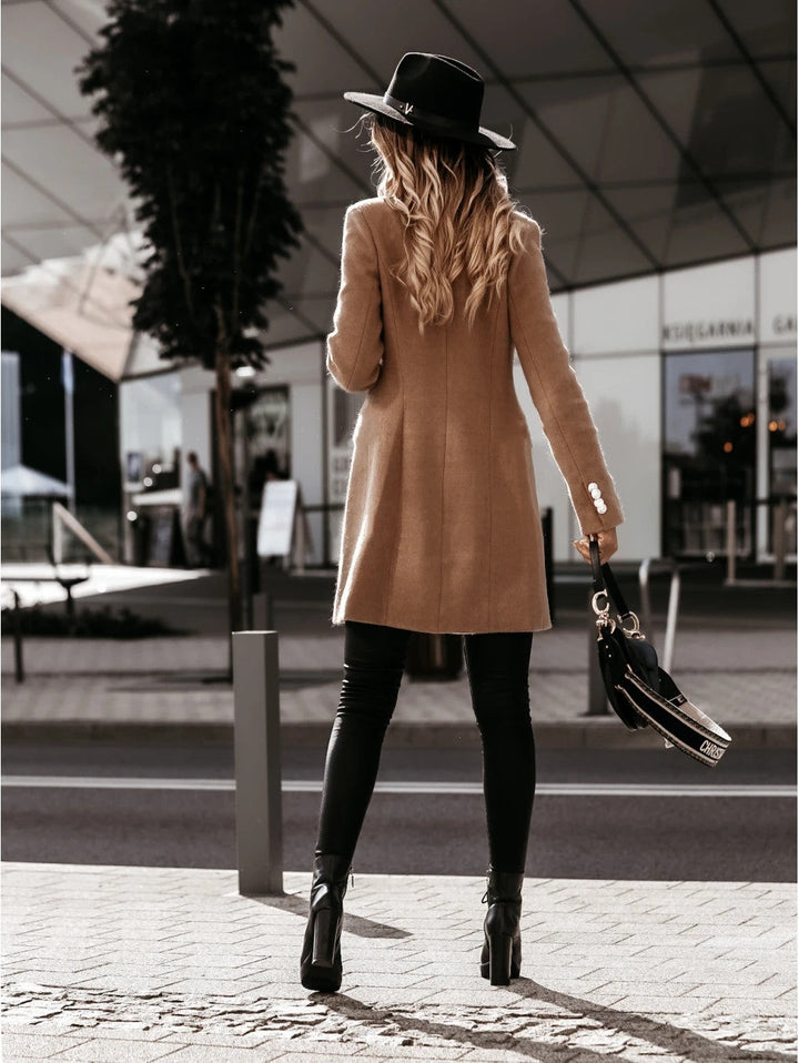 Levoire Solide Couleur Manteau Veste