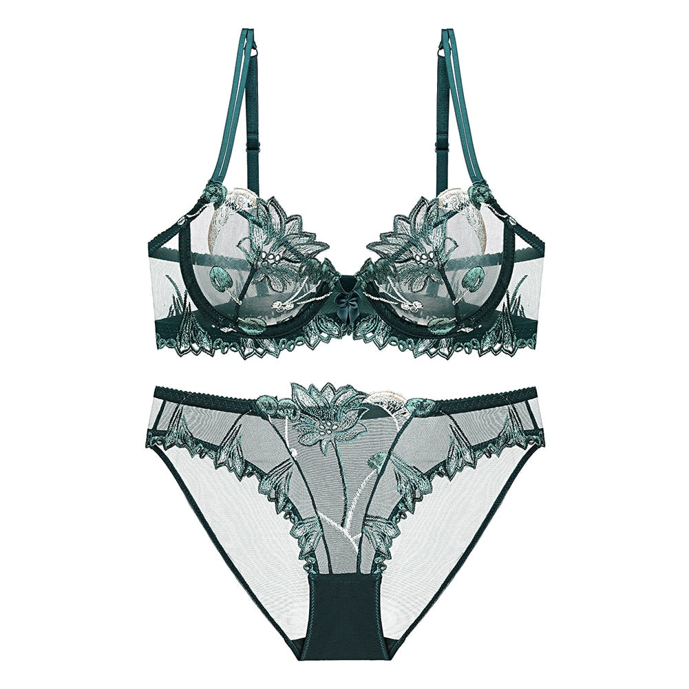 Levoire | Lingerie En Mesh Transparent Vert