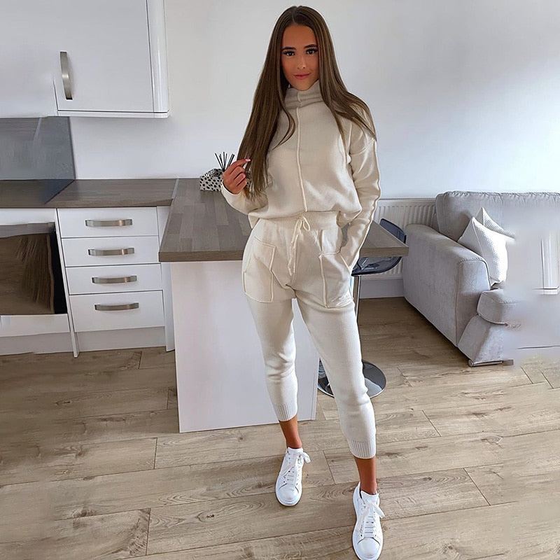Levoire | Chemise À Col Haut & Pantalon À Cordes Ensemble Robe De Fête Beige