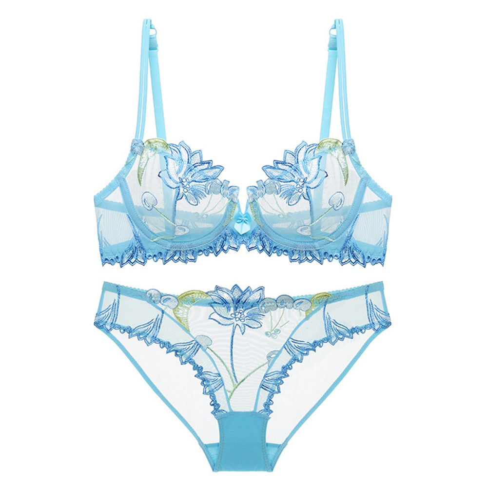 Levoire | Lingerie En Mesh Transparent Bleu