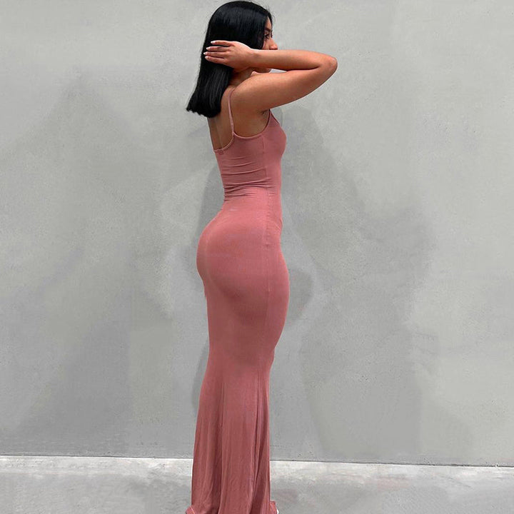 Levoire | Robe Maxi Slim Sans Épaules Dos Nu