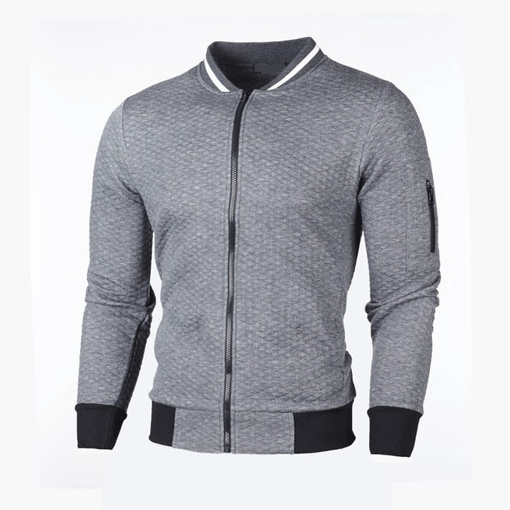 Levoire | Veste À Manches Longues Coupe Slim Avec Zip Gris foncé