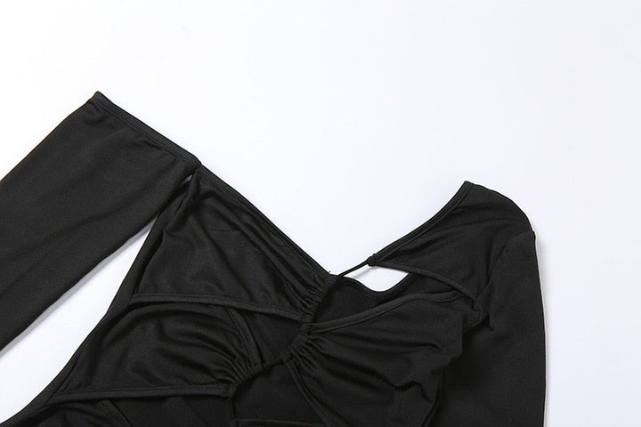Levoire | Robe Mini À Bandage Découpe À Manches Longues