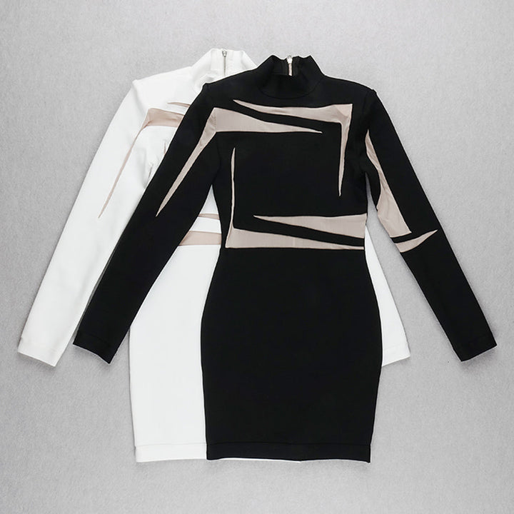 Levoire | Robe Mini Sans Manches En Maille Col Roulé