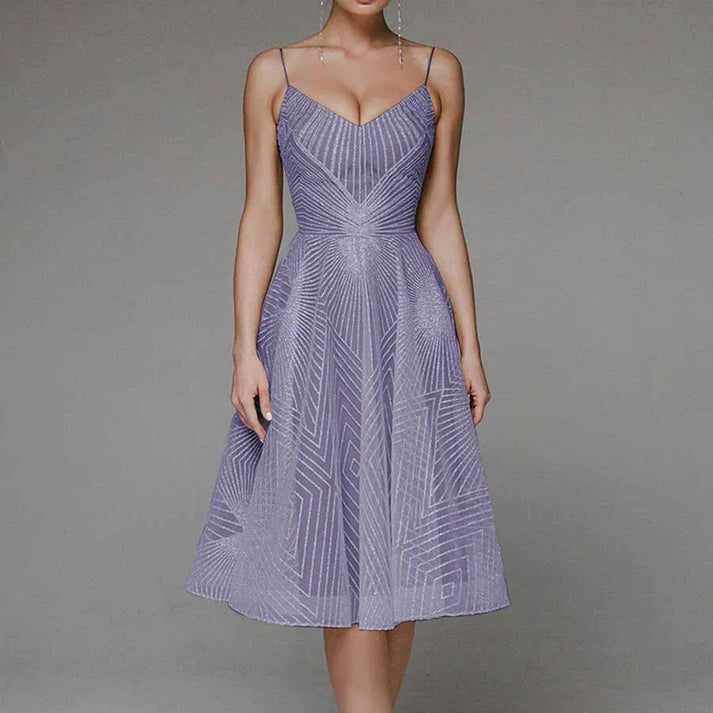 Levoire | Robe Élégante Avec Dos Nu Lila
