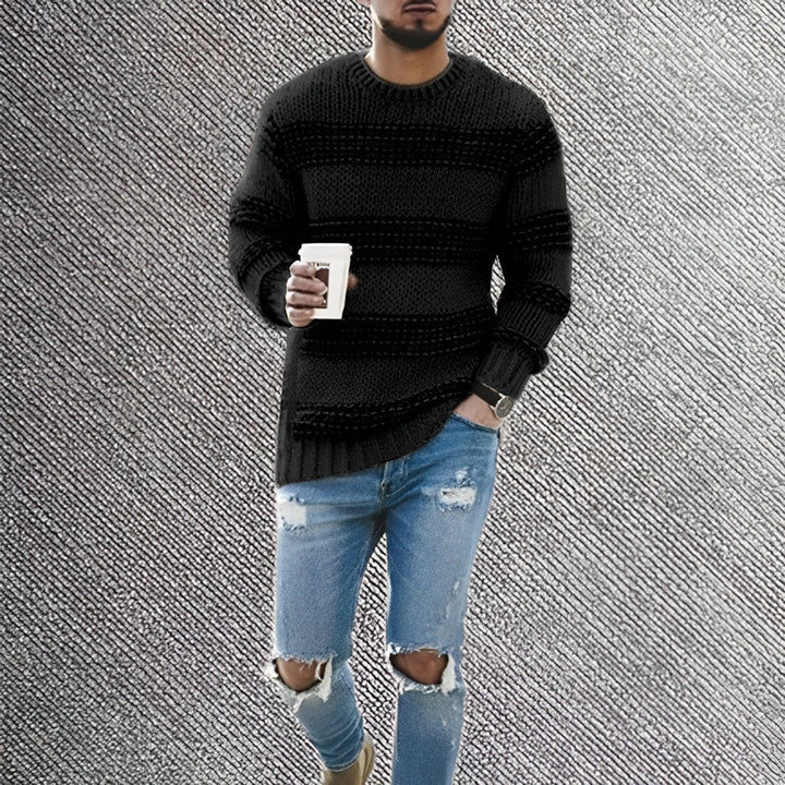 Levoire | Le pull en tricot masculin avec style Noir