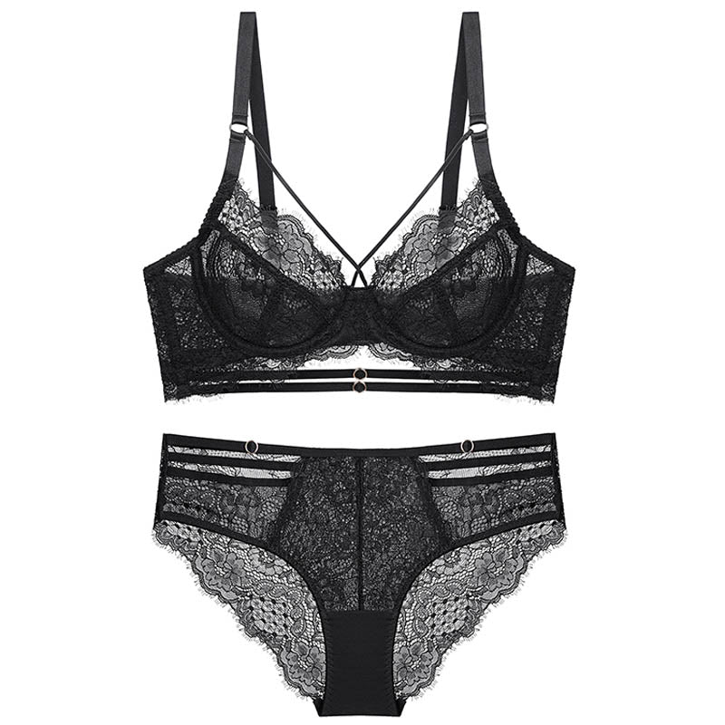 Levoire | Ensemble De Lingerie En Dentelle Avec Bretelles Réglables Noir