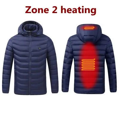 Levoire | Veste Chauffante Usb Intelligente Pour Homme 2 Zones bleues chauffées