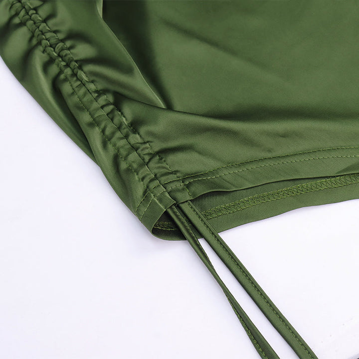 Levoire | Silke Bardot Ruché Corset Midi Robes