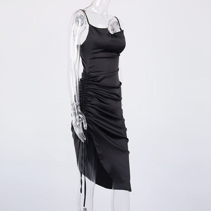 Levoire | Silke Bardot Ruché Corset Midi Robes