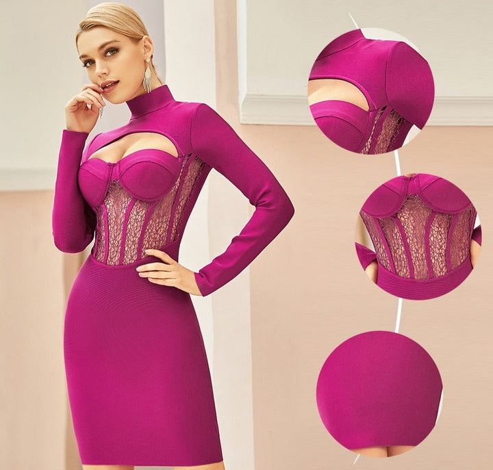 Levoire | Corset À Poitrine Creuse Bodycon Midi Robes