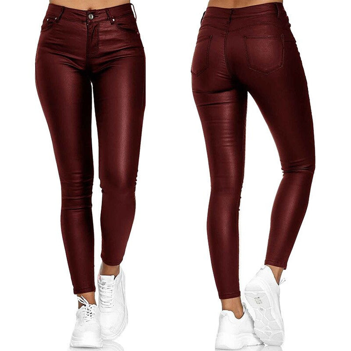 Levoire | Stretch Nahkahousut Rot