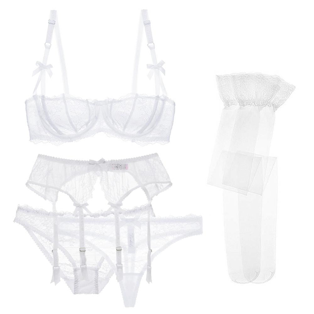 Levoire | Ensemble De Lingerie En Dentelle 5 Pièces Blanc