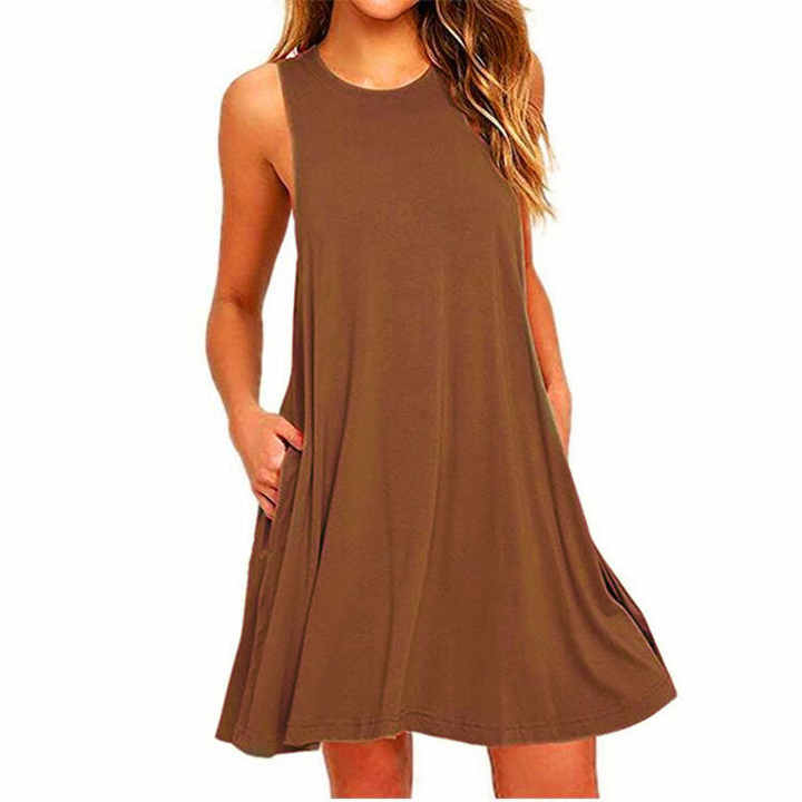 Levoire | Rento Robe Mini Off-Shoulder Avec Encolure Ronde Et Coupe Lâche Braun