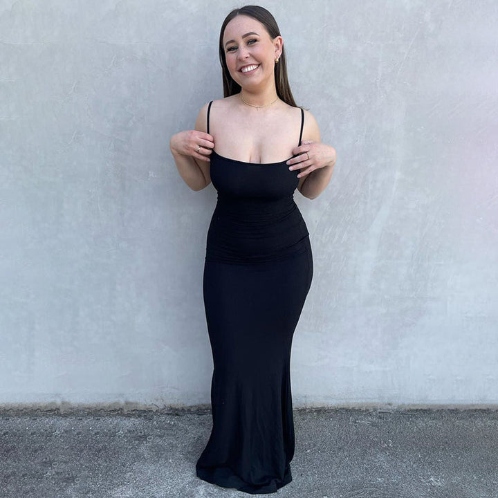 Levoire | Robe Maxi Slim Sans Épaules Dos Nu