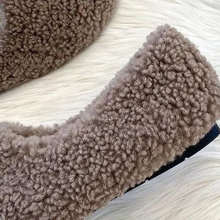 Levoire | Sandales basses à glissière confortables en fourrure