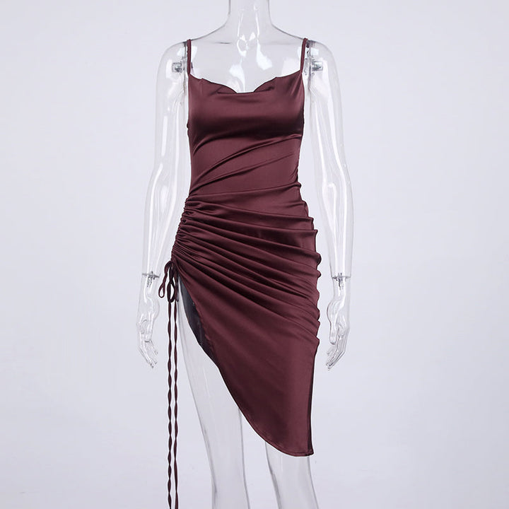 Levoire | Silke Bardot Ruché Corset Midi Robes