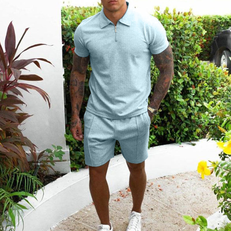 Levoire | Tenue d'été confortable pour hommes Bleu clair