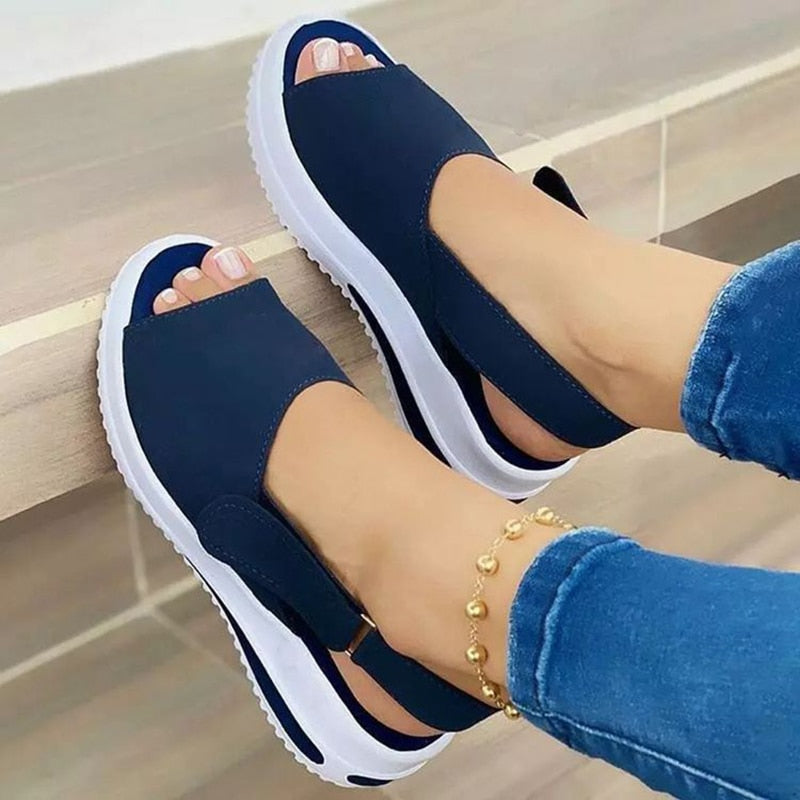 Levoire | Sandales Ergonomiques Pour Femmes Avec Talons Bleu