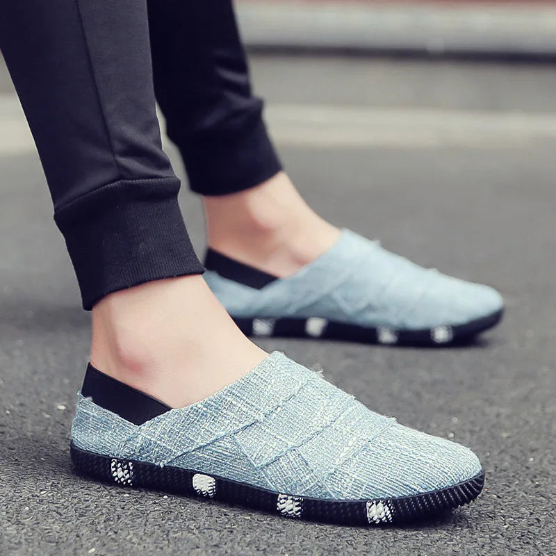 Levoire | Espadrilles Hommes Printemps/Été En Toile Bleu clair