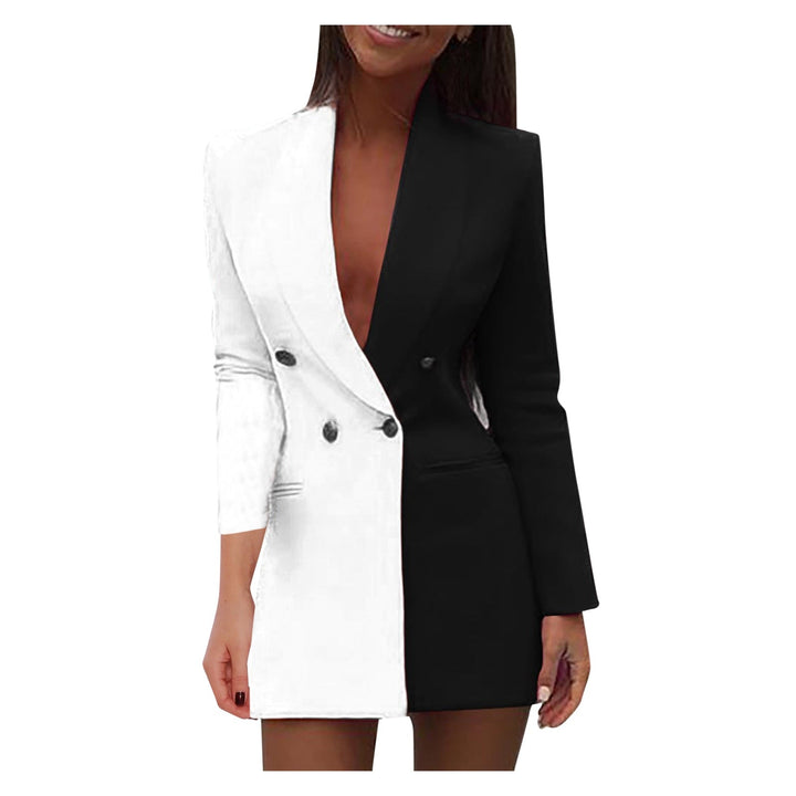 Levoire | Robe Blazer En Deux Couleurs blanc noir