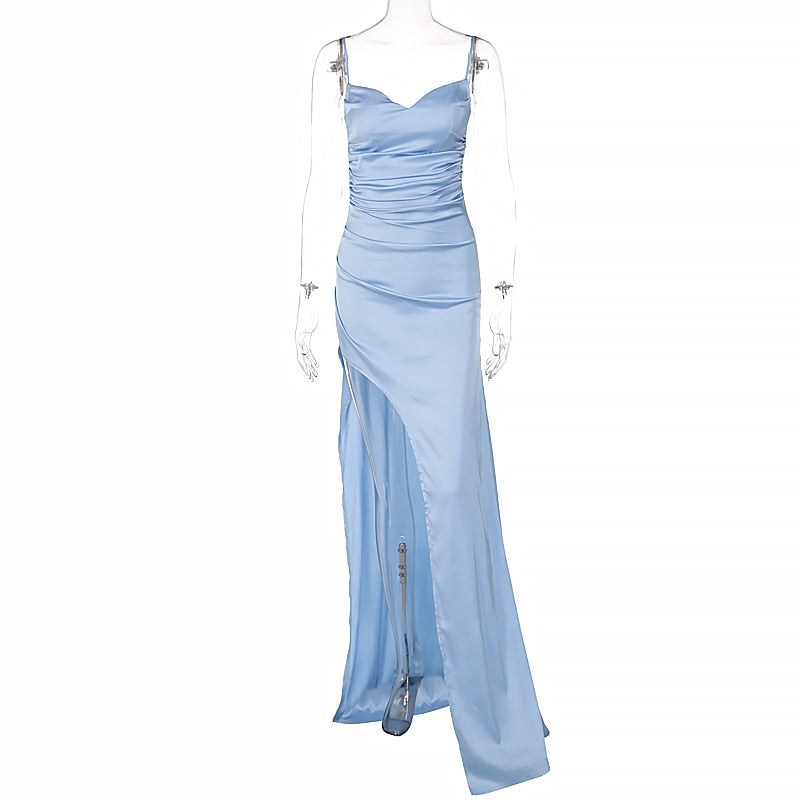 Levoire | Satina-Midi Robe Maxi Plissée Avec Ouverture Sur Le Côté