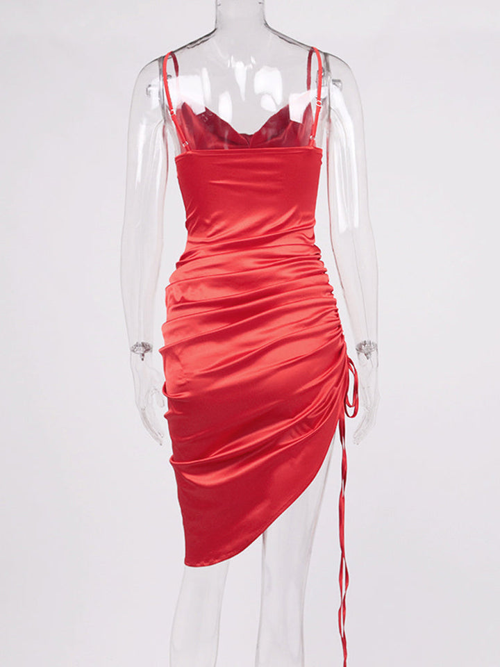 Levoire | Silke Bardot Ruché Corset Midi Robes