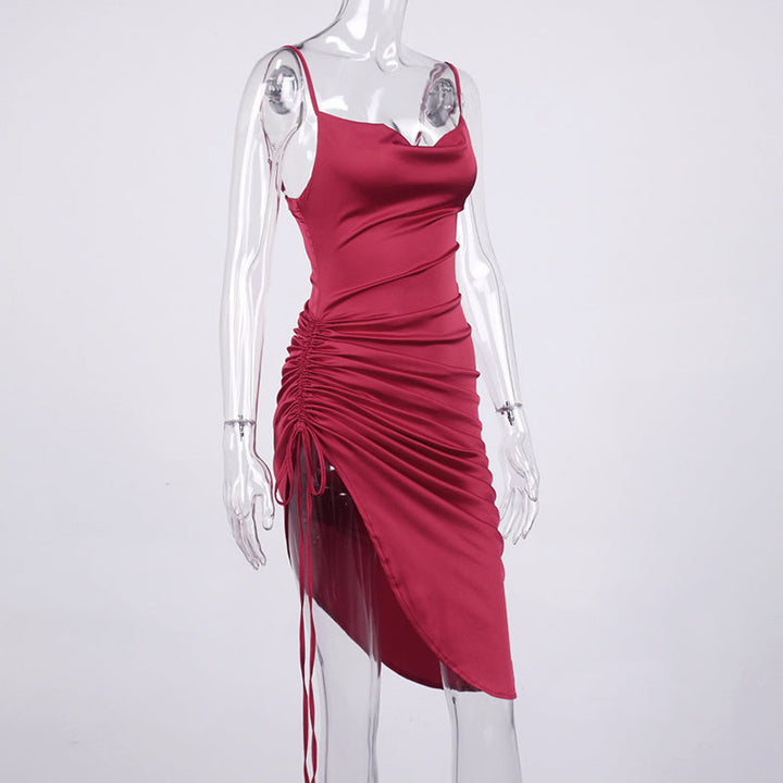 Levoire | Silke Bardot Ruché Corset Midi Robes