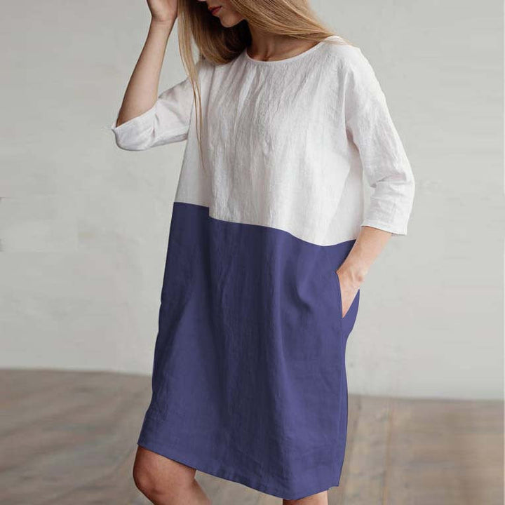 Levoire | Robe élégante bicolore Pourpre