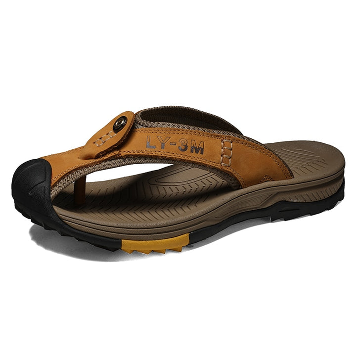 Levoire | Sandales Tongs Lisses Et Confortables Braun