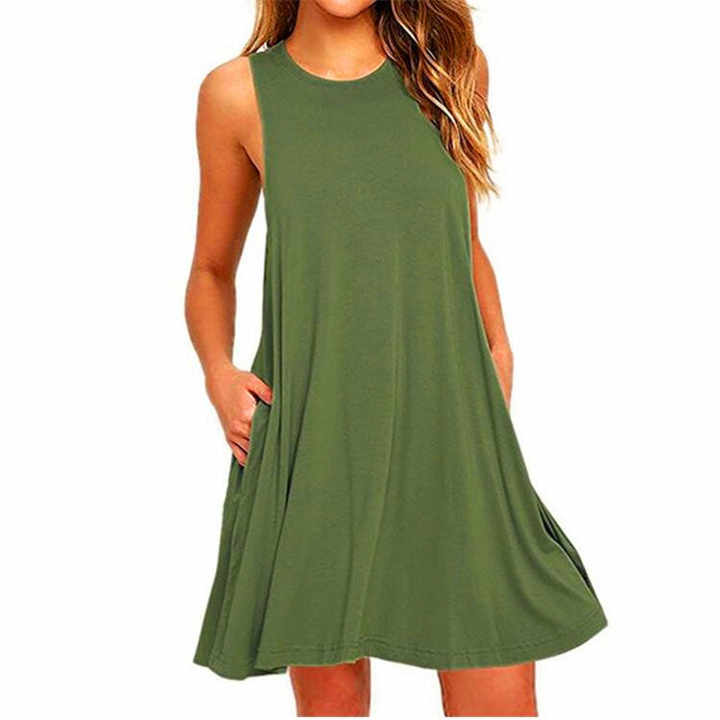 Levoire | Rento Robe Mini Off-Shoulder Avec Encolure Ronde Et Coupe Lâche armeenavihre vert