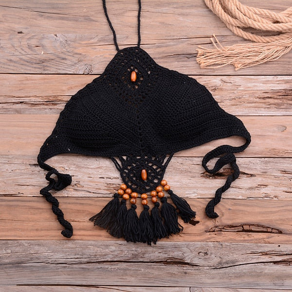 Levoire | Ensemble De Crochet Parfait Pour Une Journée D'Été Top noir