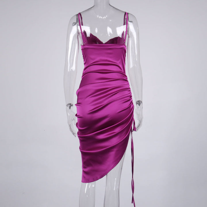 Levoire | Silke Bardot Ruché Corset Midi Robes