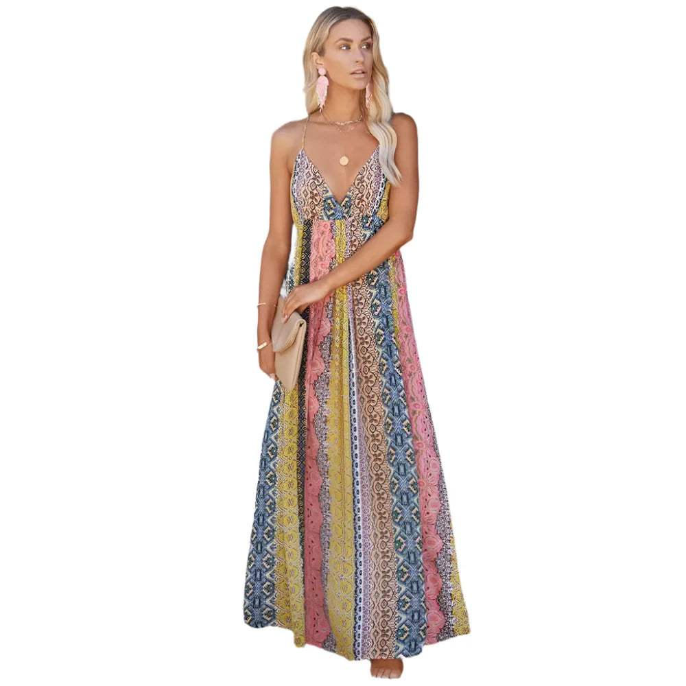 Levoire | Robe Longue D'Été Bohème Multicolor