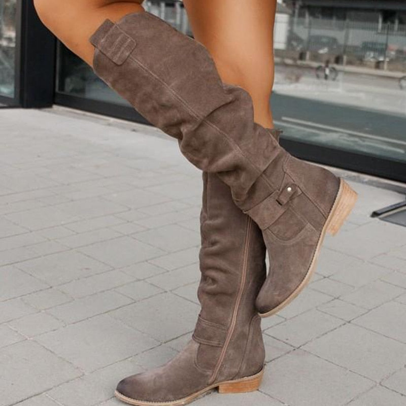Avriane | Bottes en daim chaudes - Chaussures d'hiver confortables