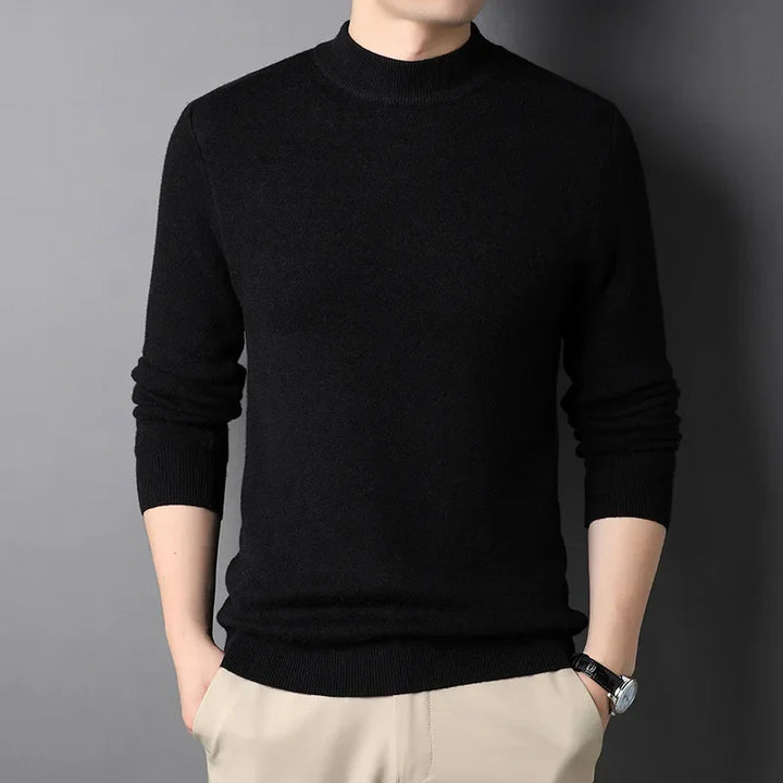 Levoire | Pull Col Roulé Premium Coupe Slim Noir