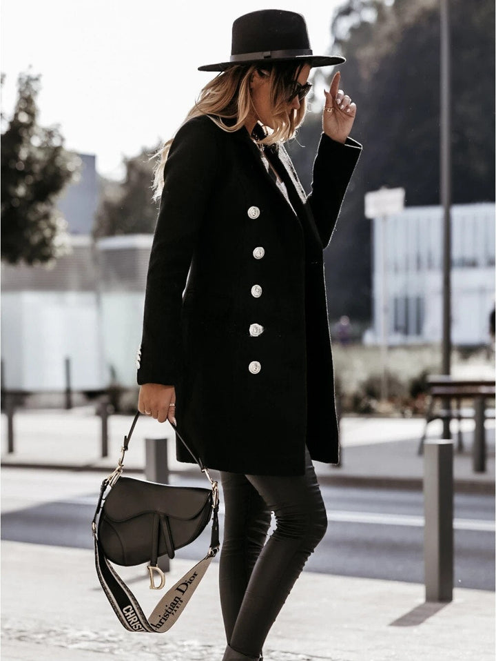 Levoire Solide Couleur Manteau Veste